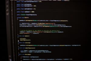 a computer screen with a bunch of lines on it